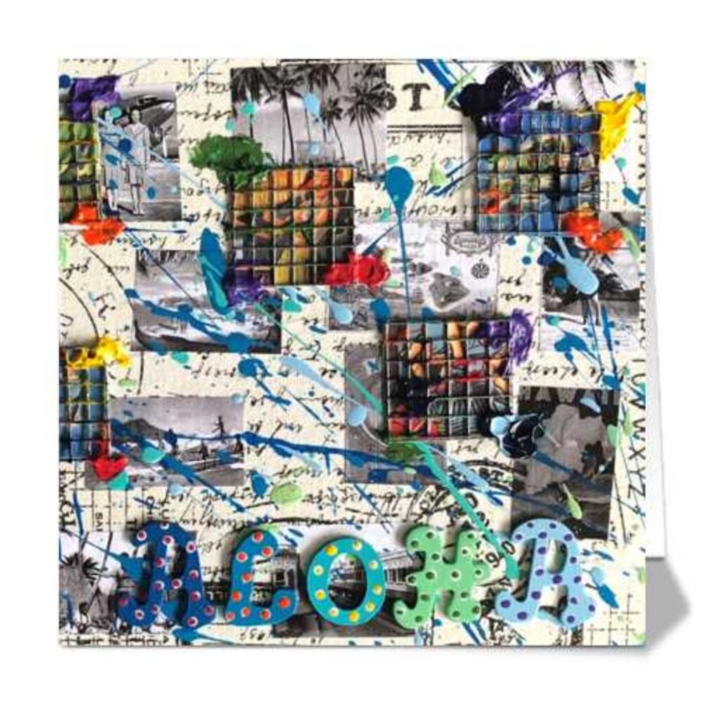 Art Print Card 5x5 Hawaiian Aloha Retro Contemporary Theme by Megan Joy Chapman